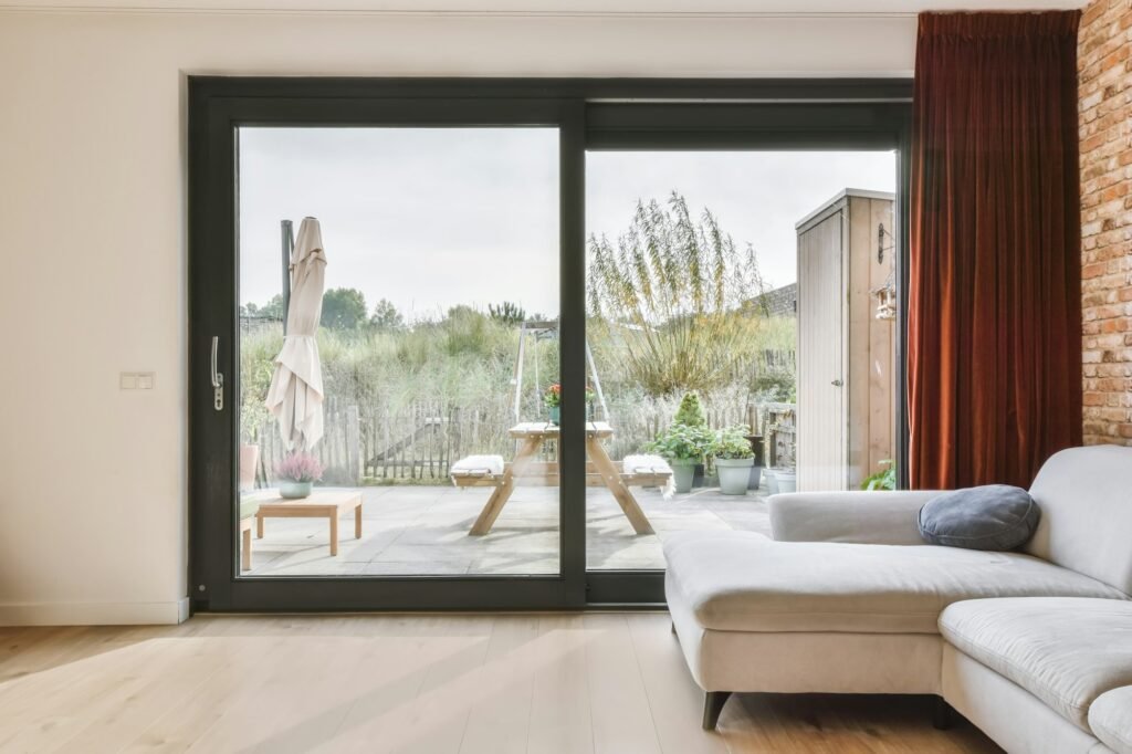 Large double glass door